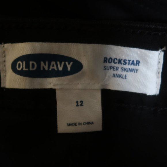 Old Navy Black Polka Dot Rockstar Jeans – Size 12 - Picture 10 of 11